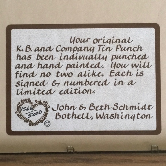 Vintage Original Tin Punch Framed Art - Picture 6 of 7